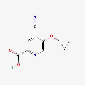 molecular formula C10H8N2O3 B14808622 4-Cyano-5-cyclopropoxypicolinic acid 