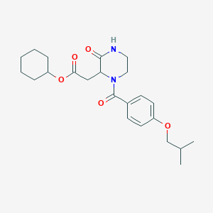 Cyclohexyl (1-{[4-(2-methylpropoxy)phenyl]carbonyl}-3-oxopiperazin-2-yl)acetate