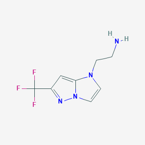 molecular formula C8H9F3N4 B1480864 2-(6-(trifluoromethyl)-1H-imidazo[1,2-b]pyrazol-1-yl)ethan-1-amine CAS No. 2091605-74-0