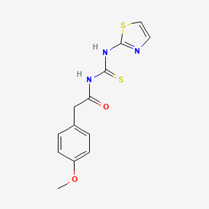 2-(4-methoxyphenyl)-N-(1,3-thiazol-2-ylcarbamothioyl)acetamide