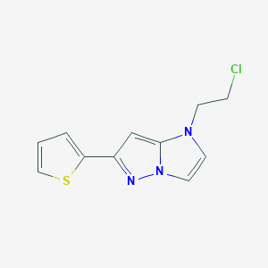 molecular formula C11H10ClN3S B1480868 1-(2-chloroethyl)-6-(thiophen-2-yl)-1H-imidazo[1,2-b]pyrazole CAS No. 2098146-21-3