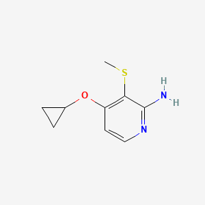 4-Cyclopropoxy-3-(methylthio)pyridin-2-amine