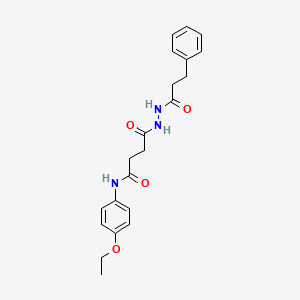 N-(4-ethoxyphenyl)-4-oxo-4-[2-(3-phenylpropanoyl)hydrazinyl]butanamide