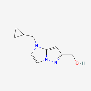 molecular formula C10H13N3O B1480871 (1-(cyclopropylmethyl)-1H-imidazo[1,2-b]pyrazol-6-yl)methanol CAS No. 2098012-08-7