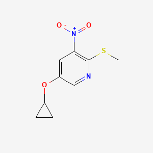 5-Cyclopropoxy-2-(methylthio)-3-nitropyridine