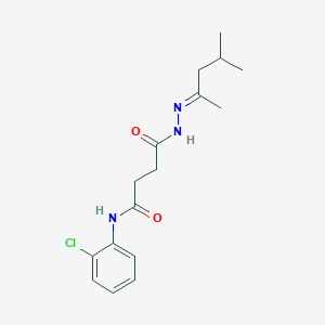 N-(2-chlorophenyl)-4-[(2E)-2-(4-methylpentan-2-ylidene)hydrazinyl]-4-oxobutanamide