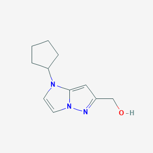 molecular formula C11H15N3O B1480873 (1-cyclopentyl-1H-imidazo[1,2-b]pyrazol-6-yl)methanol CAS No. 2098025-21-7
