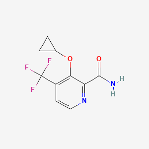 molecular formula C10H9F3N2O2 B14808758 3-Cyclopropoxy-4-(trifluoromethyl)picolinamide 