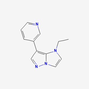 molecular formula C12H12N4 B1480876 1-ethyl-7-(pyridin-3-yl)-1H-imidazo[1,2-b]pyrazole CAS No. 2098025-77-3
