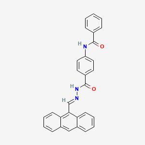 N-(4-{[(2E)-2-(anthracen-9-ylmethylidene)hydrazinyl]carbonyl}phenyl)benzamide