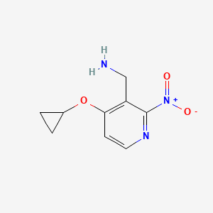 (4-Cyclopropoxy-2-nitropyridin-3-YL)methanamine