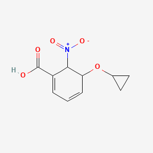 molecular formula C10H11NO5 B14808815 5-Cyclopropoxy-6-nitrocyclohexa-1,3-diene-1-carboxylic acid 