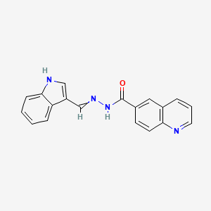 N-(1H-indol-3-ylmethylideneamino)quinoline-6-carboxamide