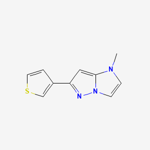 molecular formula C10H9N3S B1480885 1-methyl-6-(thiophen-3-yl)-1H-imidazo[1,2-b]pyrazole CAS No. 2098055-91-3