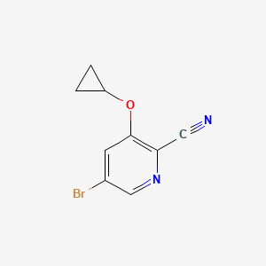 molecular formula C9H7BrN2O B14808869 5-Bromo-3-cyclopropoxypicolinonitrile 