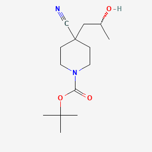 molecular formula C14H24N2O3 B14808887 tert-butyl 4-cyano-4-[(2R)-2-hydroxypropyl]piperidine-1-carboxylate 