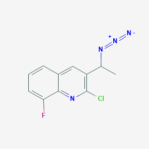 molecular formula C11H8ClFN4 B14808892 3-[(1S)-1-azidoethyl]-2-chloro-8-fluoro-quinoline 