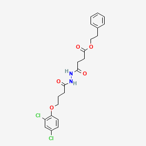 molecular formula C22H24Cl2N2O5 B14808918 2-Phenylethyl 4-{2-[4-(2,4-dichlorophenoxy)butanoyl]hydrazinyl}-4-oxobutanoate 