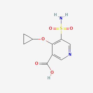 molecular formula C9H10N2O5S B14808926 4-Cyclopropoxy-5-sulfamoylnicotinic acid 