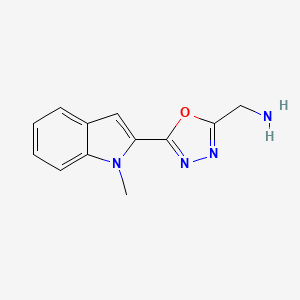 [5-(1-methyl-1H-indol-2-yl)-1,3,4-oxadiazol-2-yl]methanamine