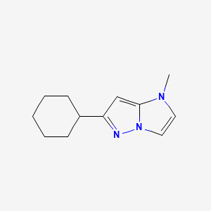 molecular formula C12H17N3 B1480893 6-环己基-1-甲基-1H-咪唑并[1,2-b]吡唑 CAS No. 2098023-58-4