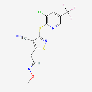 3-((3-Chloro-5-(trifluoromethyl)-2-pyridinyl)sulfanyl)-5-(2-(methoxyimino)ethyl)-4-isothiazolecarbonitrile