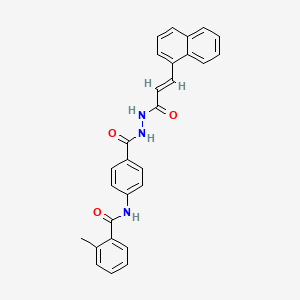 2-methyl-N-[4-({2-[(2E)-3-(naphthalen-1-yl)prop-2-enoyl]hydrazinyl}carbonyl)phenyl]benzamide