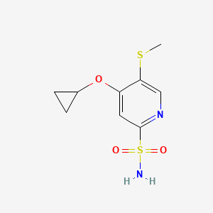 4-Cyclopropoxy-5-(methylthio)pyridine-2-sulfonamide