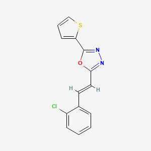 2-[(E)-2-(2-chlorophenyl)ethenyl]-5-(thiophen-2-yl)-1,3,4-oxadiazole