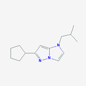 molecular formula C14H21N3 B1480901 6-cyclopentyl-1-isobutyl-1H-imidazo[1,2-b]pyrazole CAS No. 2098091-37-1
