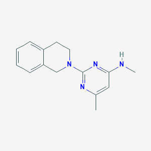 molecular formula C15H18N4 B14809022 2-(3,4-dihydroisoquinolin-2(1H)-yl)-N,6-dimethylpyrimidin-4-amine 