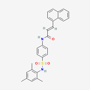 (2E)-3-(naphthalen-1-yl)-N-{4-[(2,4,6-trimethylphenyl)sulfamoyl]phenyl}prop-2-enamide