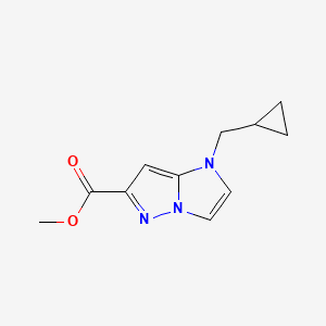molecular formula C11H13N3O2 B1480905 methyl 1-(cyclopropylmethyl)-1H-imidazo[1,2-b]pyrazole-6-carboxylate CAS No. 2098092-30-7