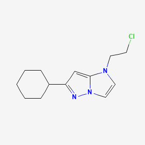 molecular formula C13H18ClN3 B1480908 1-(2-氯乙基)-6-环己基-1H-咪唑并[1,2-b]吡唑 CAS No. 2098030-12-5