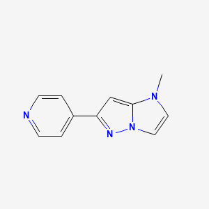 molecular formula C11H10N4 B1480910 1-methyl-6-(pyridin-4-yl)-1H-imidazo[1,2-b]pyrazole CAS No. 2097950-45-1