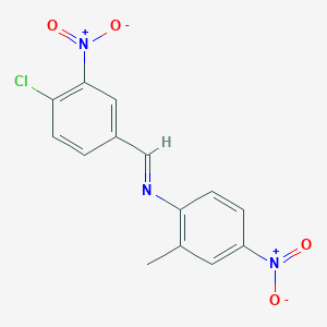 N-[(E)-(4-chloro-3-nitrophenyl)methylidene]-2-methyl-4-nitroaniline