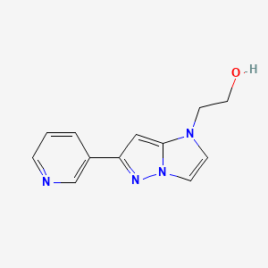 molecular formula C12H12N4O B1480912 2-(6-(pyridin-3-yl)-1H-imidazo[1,2-b]pyrazol-1-yl)ethan-1-ol CAS No. 2098091-83-7