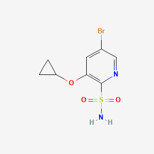 molecular formula C8H9BrN2O3S B14809128 5-Bromo-3-cyclopropoxypyridine-2-sulfonamide 