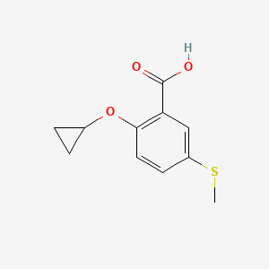 2-Cyclopropoxy-5-(methylthio)benzoic acid