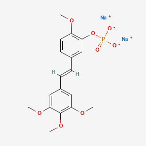 disodium;[2-methoxy-5-[(E)-2-(3,4,5-trimethoxyphenyl)ethenyl]phenyl] phosphate