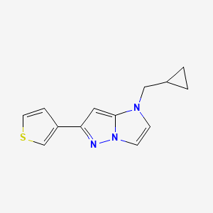 molecular formula C13H13N3S B1480914 1-(cyclopropylmethyl)-6-(thiophen-3-yl)-1H-imidazo[1,2-b]pyrazole CAS No. 2098092-08-9