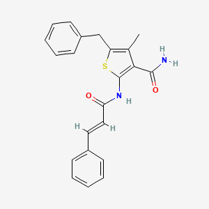 5-benzyl-4-methyl-2-{[(2E)-3-phenylprop-2-enoyl]amino}thiophene-3-carboxamide