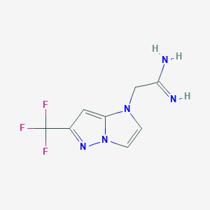 molecular formula C8H8F3N5 B1480919 2-(6-(三氟甲基)-1H-咪唑并[1,2-b]吡唑-1-基)乙酰胺 CAS No. 2098139-61-6