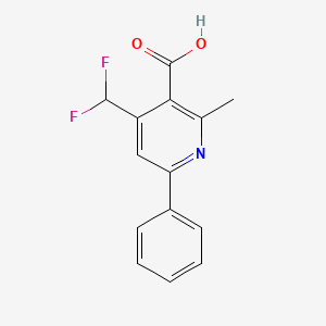 4-(Difluoromethyl)-2-methyl-6-phenylnicotinic acid
