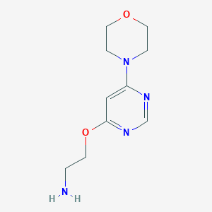 molecular formula C10H16N4O2 B1480921 2-((6-Morpholinopyrimidin-4-yl)oxy)ethan-1-amine CAS No. 2034157-36-1
