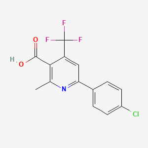 6-(4-Chlorophenyl)-2-methyl-4-(trifluoromethyl)nicotinic acid