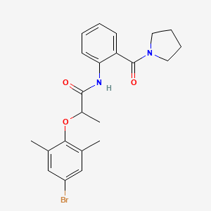 2-(4-bromo-2,6-dimethylphenoxy)-N-[2-(pyrrolidin-1-ylcarbonyl)phenyl]propanamide