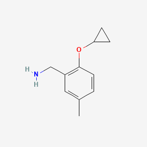 (2-Cyclopropoxy-5-methylphenyl)methanamine