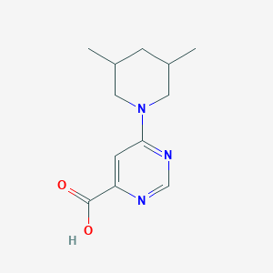 molecular formula C12H17N3O2 B1480930 6-(3,5-二甲基哌啶-1-基)嘧啶-4-羧酸 CAS No. 2004527-78-8