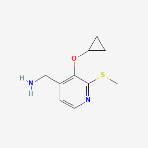 (3-Cyclopropoxy-2-(methylthio)pyridin-4-YL)methanamine